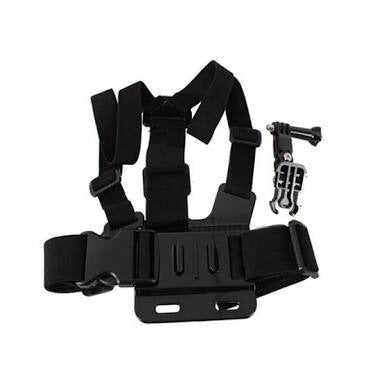 Action Camera Chest Harness + 3 Way Pivot Arm